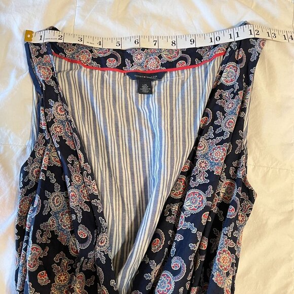 Tommy Hilfiger Paisley Rope tie wrap dress, size L - Picture 5 of 9